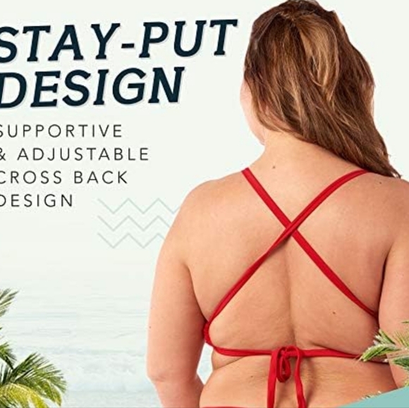 NWOT Fused Hawaii Swim Top Red - Picture 3 of 3